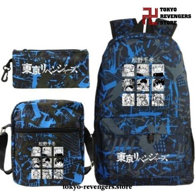 3Pcs/set Tokyo Revengers Characters Backpack Orange