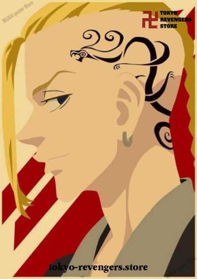 Cool Draken Tokyo Revengers Vintage Kraft Paper Poster