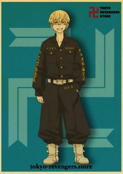 Hot Chifuyu Matsuno Tokyo Revengers Vintage Kraft Paper Poster