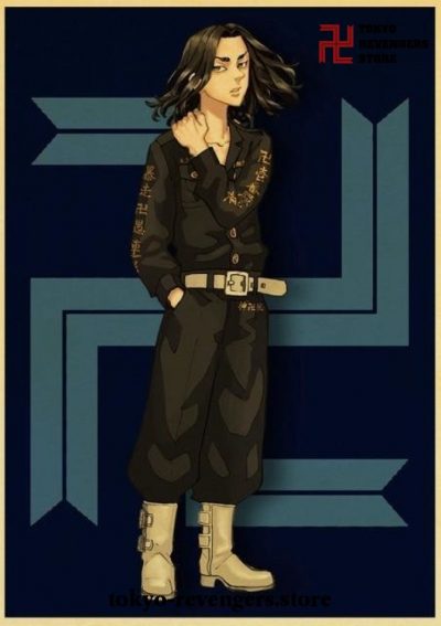 Keisuke Baji Tokyo Revengers Vintage Kraft Paper Poster