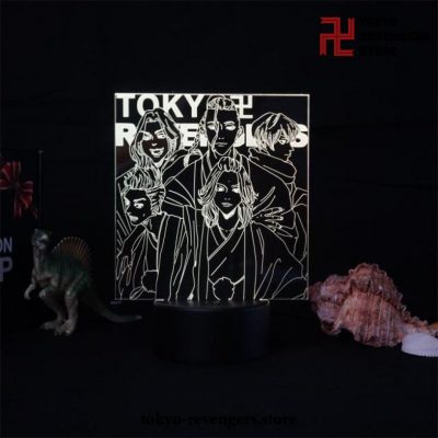 Manga Tokyo Revengers Team 3D Led Lamp Black Base / 16Colors With Remote
