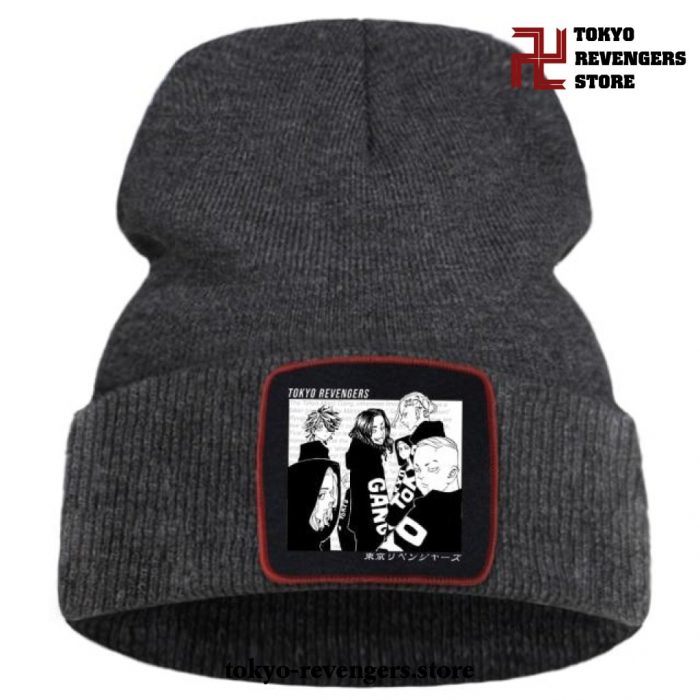 New Style Tokyo Revengers Beanie Hat Dark Gray