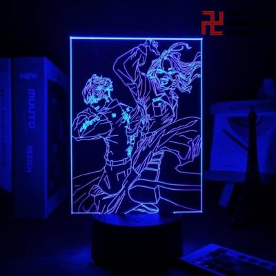 Tokyo Revengers Mikey And Draken 3D Led Lamp Black Base / 16Colors With Remote