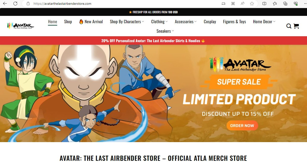 Avatarthelastairbenderstore.com 